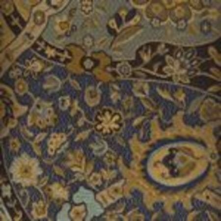 009681T Zodiac Multi Blue, Gold & Black Quadrille Fabric