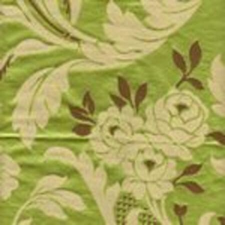 009973T Villa Emo Verde Marrone Quadrille Fabric