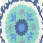 010225FW Suzani Multi Blues on White Quadrille Fabric