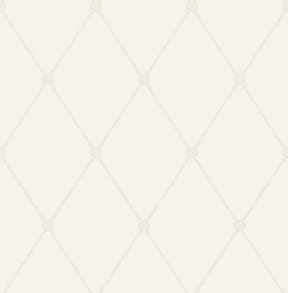 100/13060-CS LARGE GEORGIAN ROPE TRELLIS Ivory Cole & Son Wallpaper