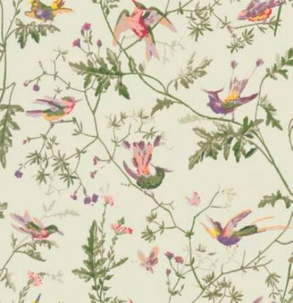 100/14070-CS HUMMINGBIRDS Green Multi-Colour Cole & Son Wallpaper