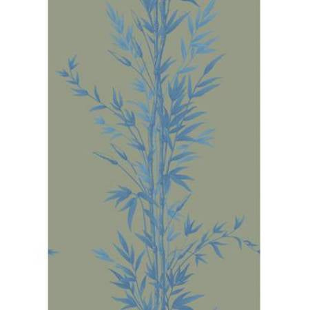 100/5026-CS BAMBOO Blue On Khaki Cole & Son Wallpaper