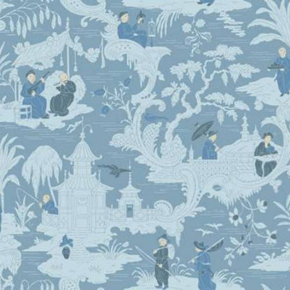 100/8038-CS CHINESE TOILE Blue Cole & Son Wallpaper