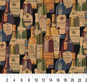 1009 Novelty Wine Cellar Green,Red & Burgundy Charlotte Fabrics
