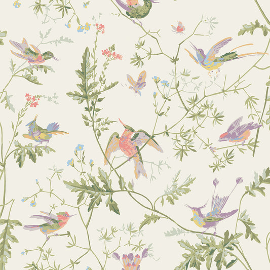 100/14067-CS HUMMINGBIRDS Soft Multi-Colour Cole & Son Wallpaper