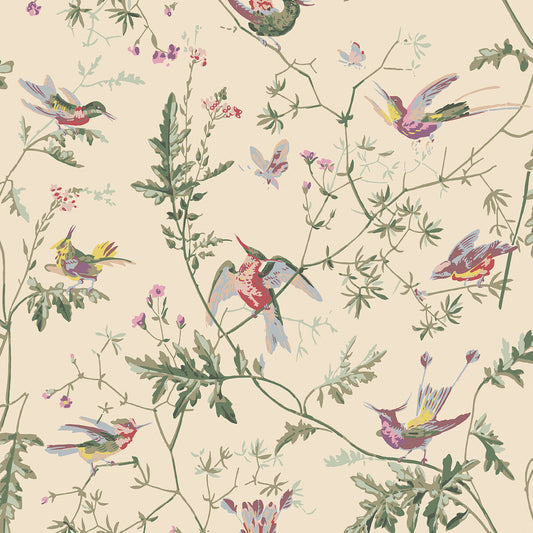 100/14071-CS HUMMINGBIRDS Original Multi-Colour Cole & Son Wallpaper