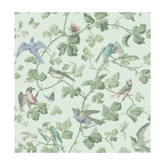 100/2007-CS WINTER BIRDS DUCK EGG COLE & SON Wallpaper