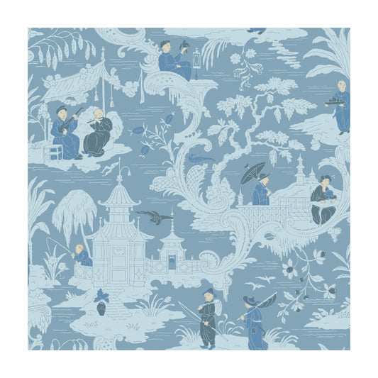 100/8038-CS CHINESE TOILE Blue Cole & Son Wallpaper