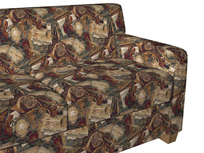 1010 Novelty Music Hall Brown,Green Charlotte Fabrics