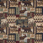 1014 Novelty Aspen Green,Red & Burgundy Charlotte Fabrics