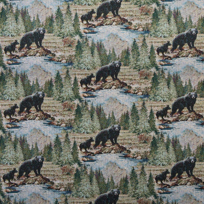 1019 Novelty Habitat Black,Green Charlotte Fabrics
