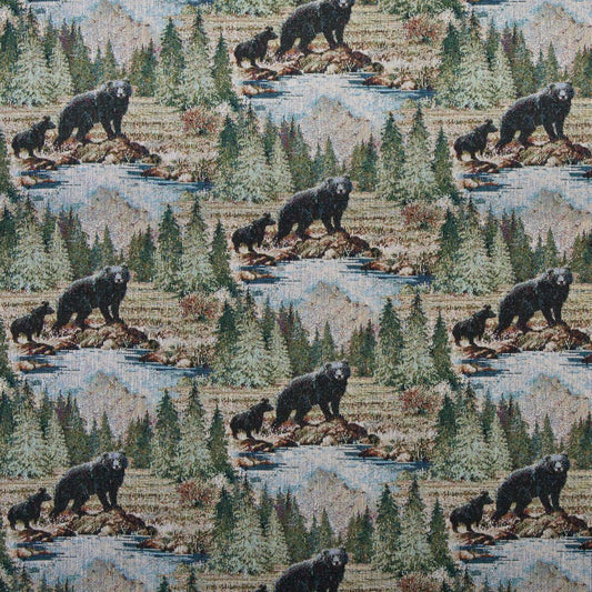 1019 Novelty Habitat Black,Green Charlotte Fabrics