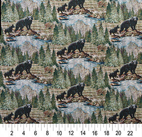 1019 Novelty Habitat Black,Green Charlotte Fabrics