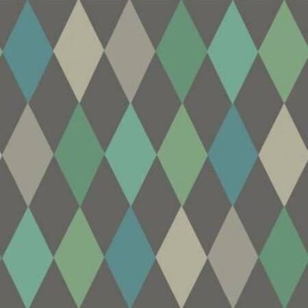 103/2007-CS PUNCHINELLO Teal On Charcoal Cole & Son Wallpaper