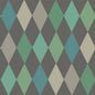 103/2007-CS PUNCHINELLO Teal On Charcoal Cole & Son Wallpaper