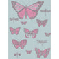 103/15062-CS BUTTERFLIES & DRAGONFLIES Pink On Blue Cole & Son Wallpaper