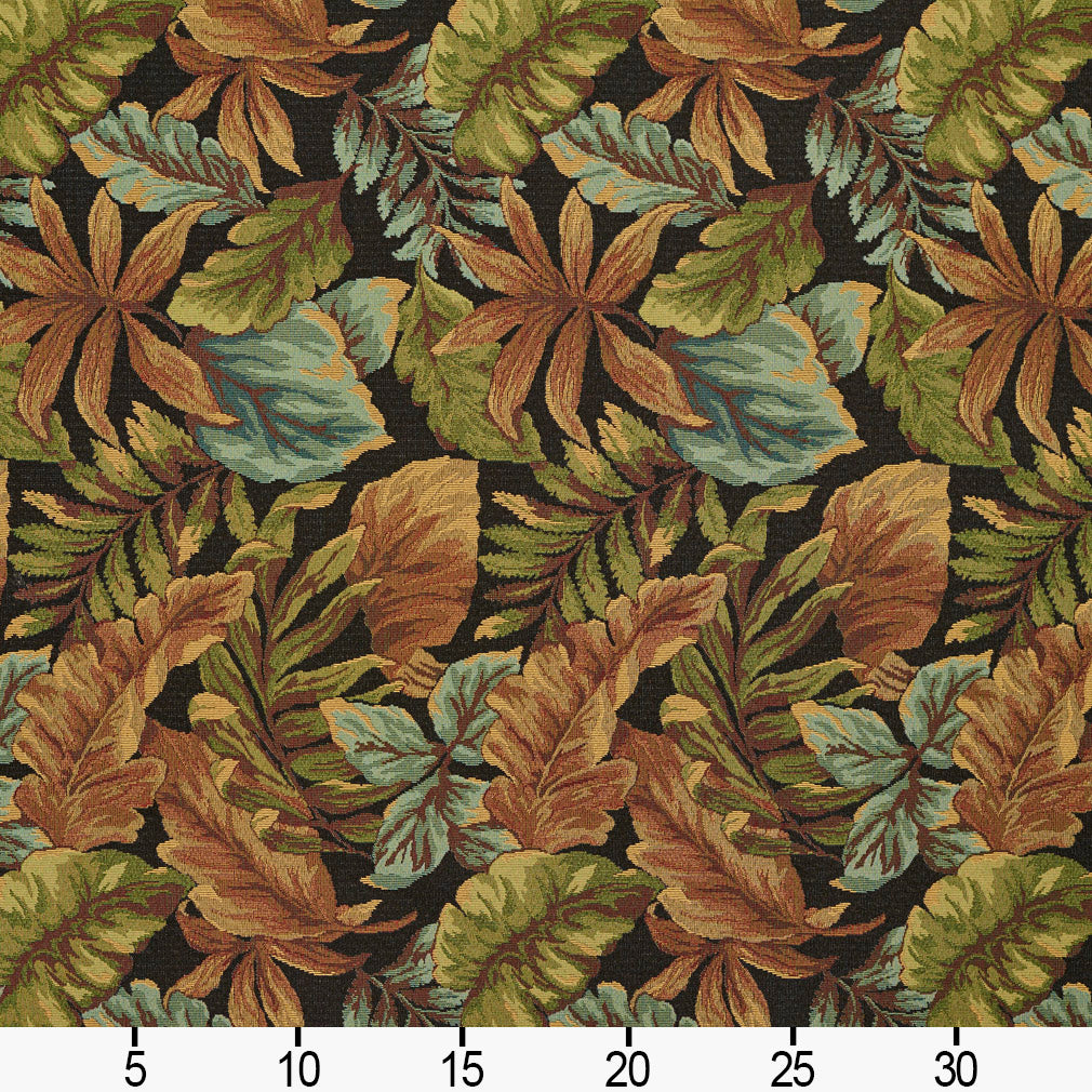 10620-02 Leaves,Tropical & Botanical nan Aqua & Teal Charlotte Select