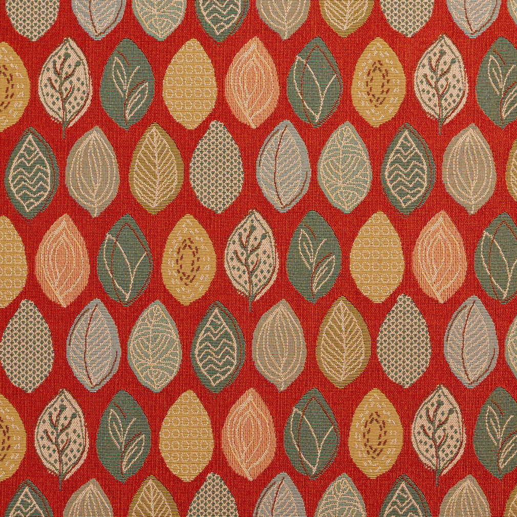 10640-03 Abstract & Geometric,Leaves nan Orange & Rust Charlotte Select