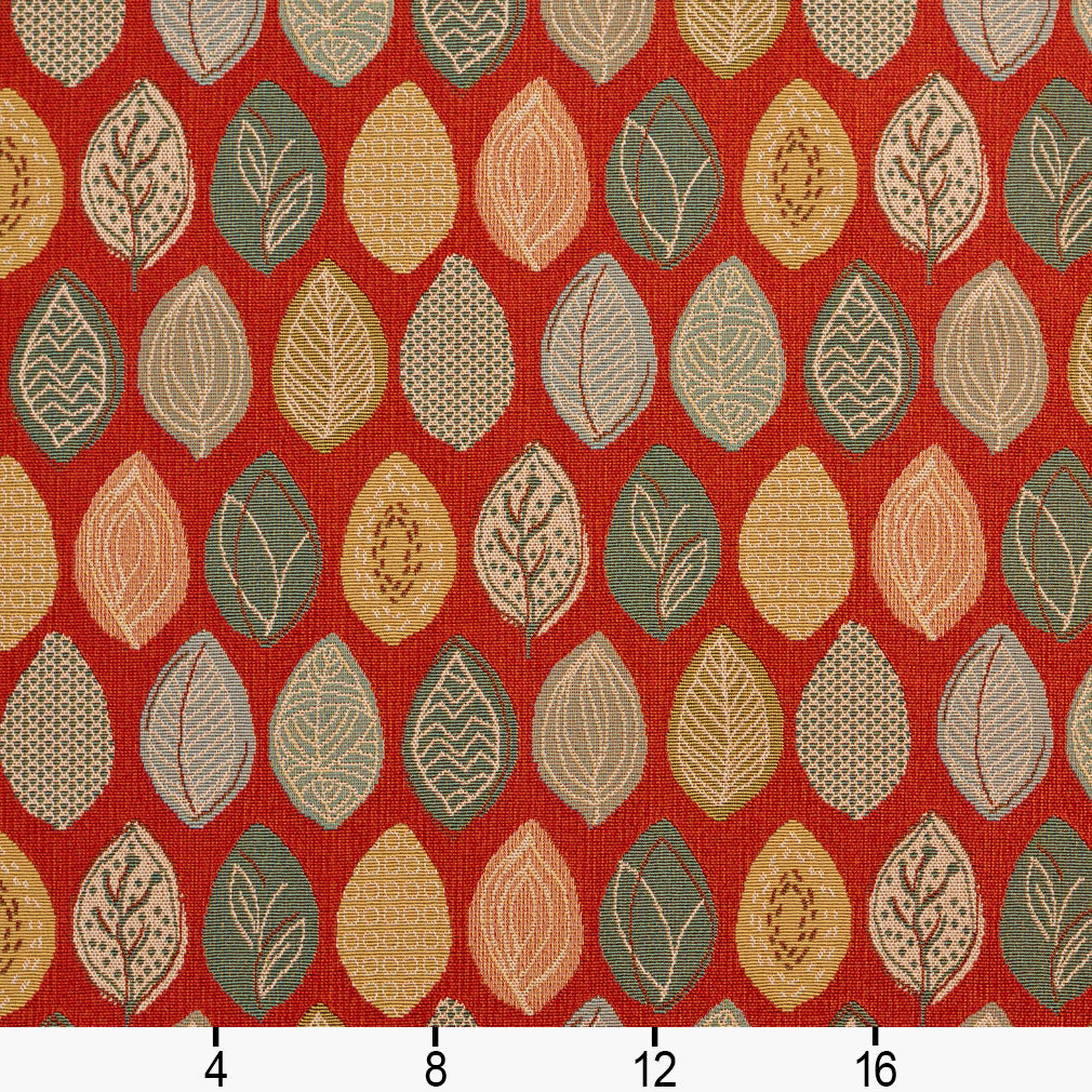 10640-03 Abstract & Geometric,Leaves nan Orange & Rust Charlotte Select