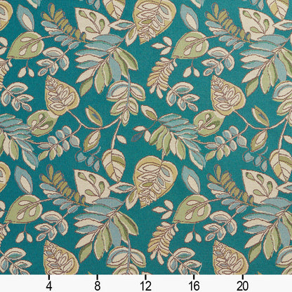10750-02 Leaves,Tropical & Botanical nan Aqua & Teal Charlotte Select