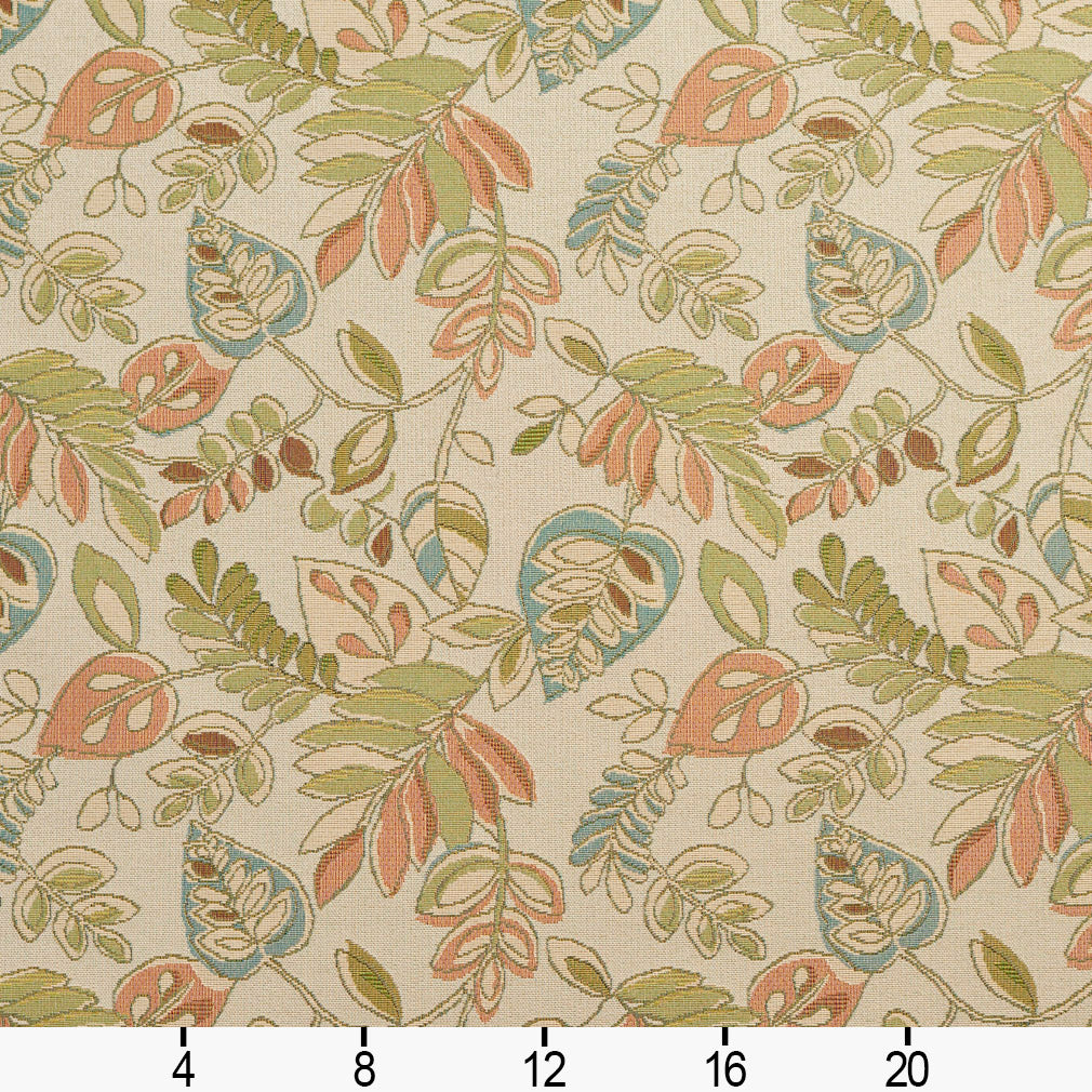10750-03 Leaves,Tropical & Botanical nan Coral & Peach,Green Charlotte Select