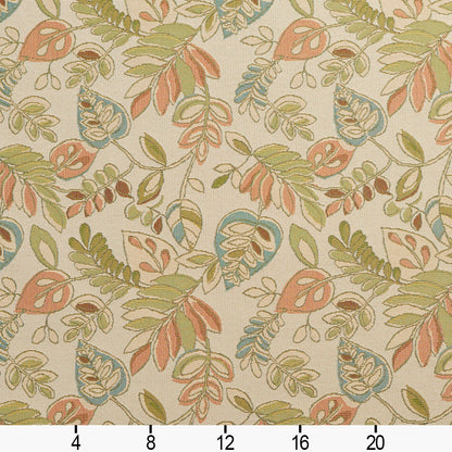 10750-03 Leaves,Tropical & Botanical nan Coral & Peach,Green Charlotte Select