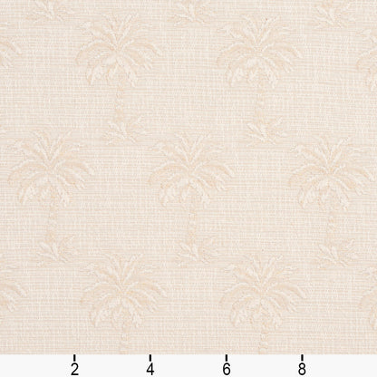 1077 Novelty,Tropical & Botanical Palm Beach White & Ivory Charlotte Fabrics