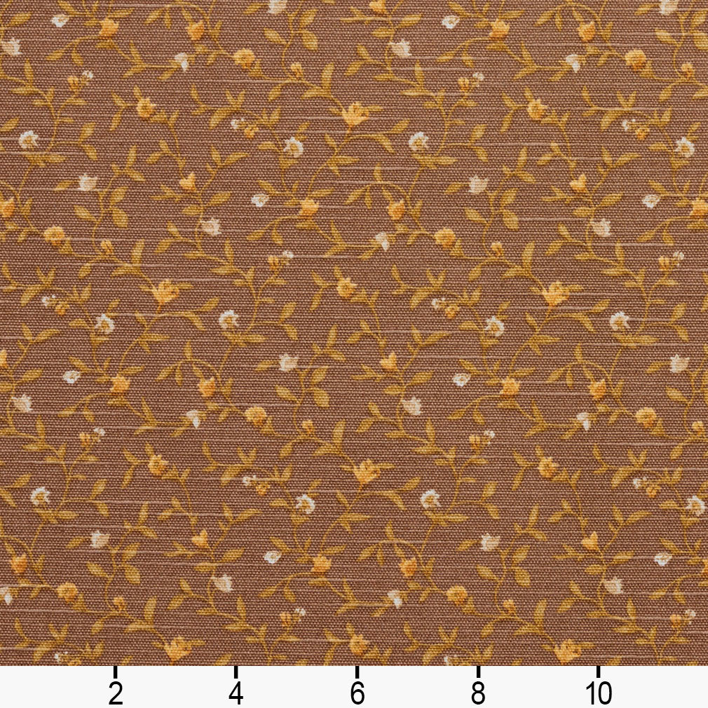 10850-02 Floral,Small Scale nan Brown,Gold & Yellow Charlotte Select