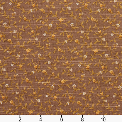 10850-02 Floral,Small Scale nan Brown,Gold & Yellow Charlotte Select