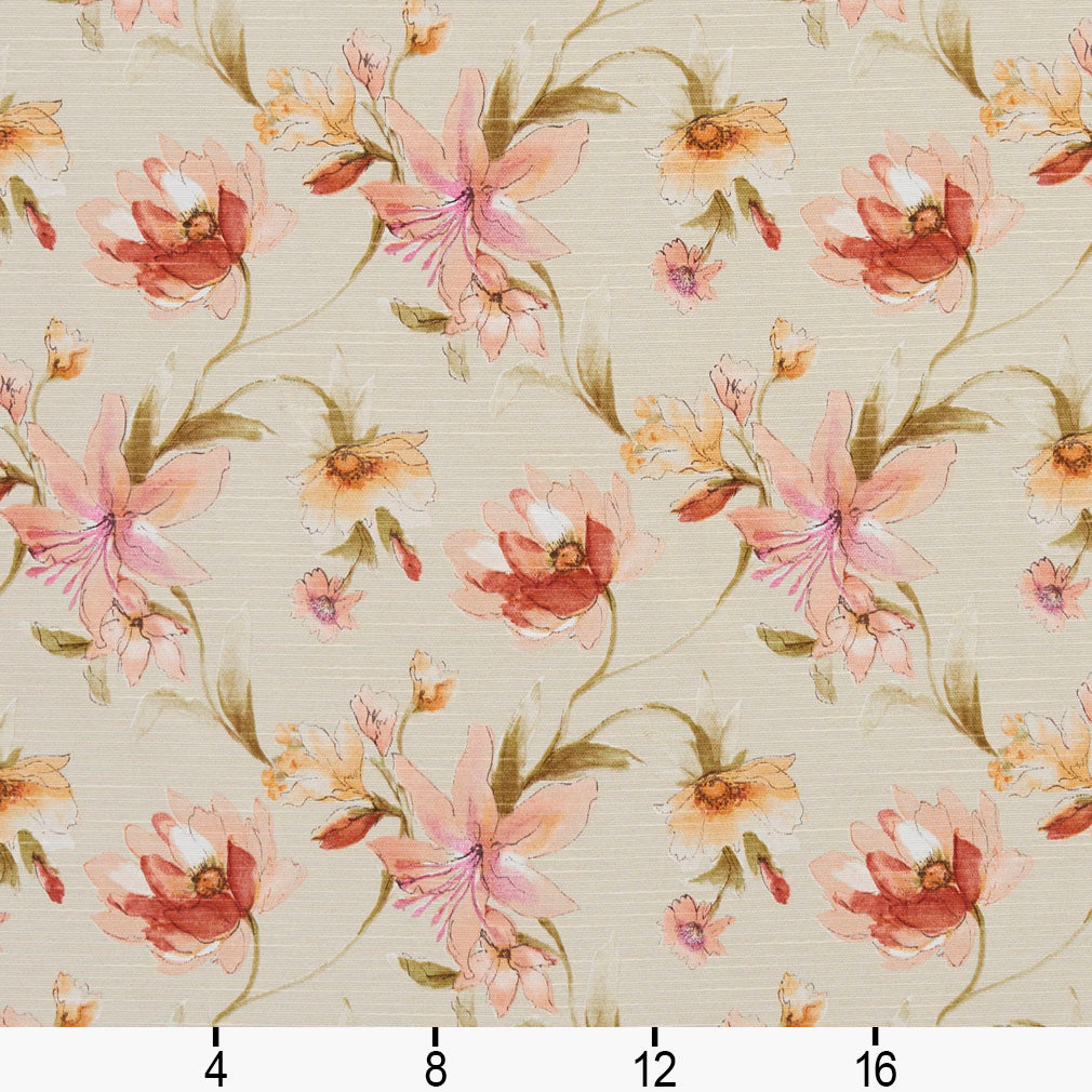 10870-02 Floral nan Coral & Peach Charlotte Select