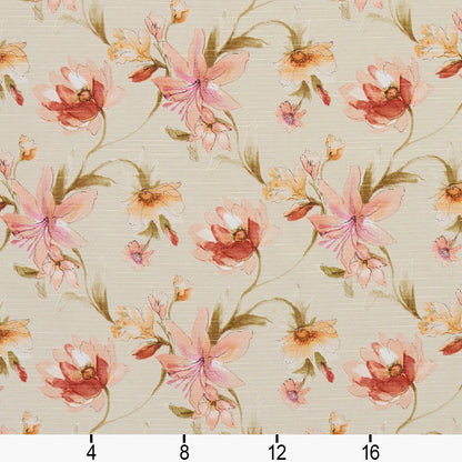 10870-02 Floral nan Coral & Peach Charlotte Select