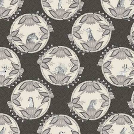 109/9043-CS ARDMORE CAMEOS Black White Cole & Son Wallpaper