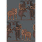 109/8040-CS SAFARI DANCE CHARCOAL & REDS COLE & SON Wallpaper