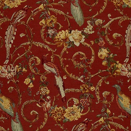 1124001 MADRIGAL Brick Red Schumacher Fabric