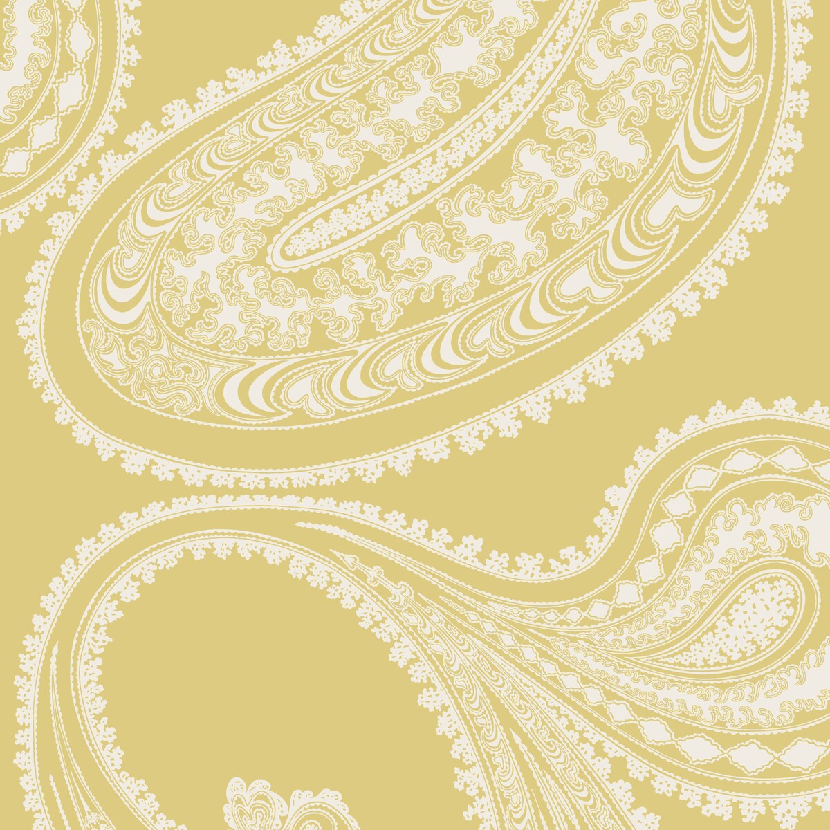112/9031-CS RAJAPUR FLOCK YELLOW/WHITE COLE & SON Wallpaper