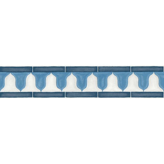 113/12036-CS ZELLIGE BORDER CHINA BLUE & WHITE COLE & SON Wallpaper