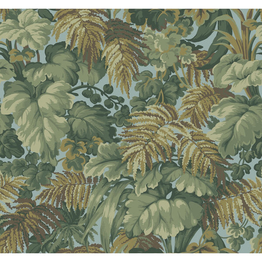 113/3008-CS ROYAL FERNERY KHAKI & PRINT ROOM BLUE COLE & SON Wallpaper