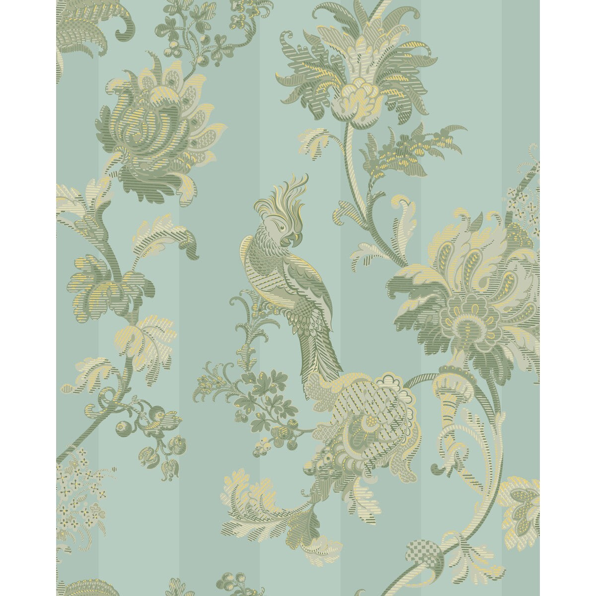 113/8020-CS ZERZURA DUCK EGG & OLIVE COLE & SON Wallpaper