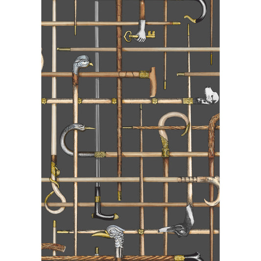 114/14028-CS BASTONI CHARCOAL COLE & SON Wallpaper