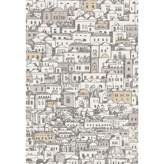 114/19038-CS MEDITERRANEA WHITE/GILVER COLE & SON Wallpaper