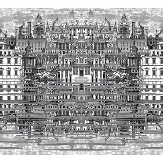 114/20040-CS RIFLESSO BLACK/WHITE COLE & SON Wallpaper