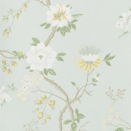 115/8025-CS CAMELLIA Lemon Sage Prime Blue Cole & Son Wallpaper