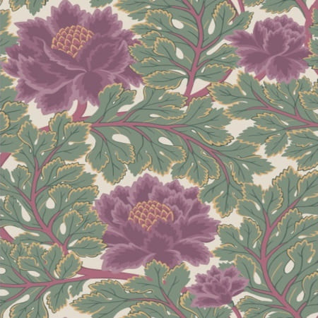 116/1001-CS Aurora Mulberry Sage Parchment Cole & Son Wallpaper