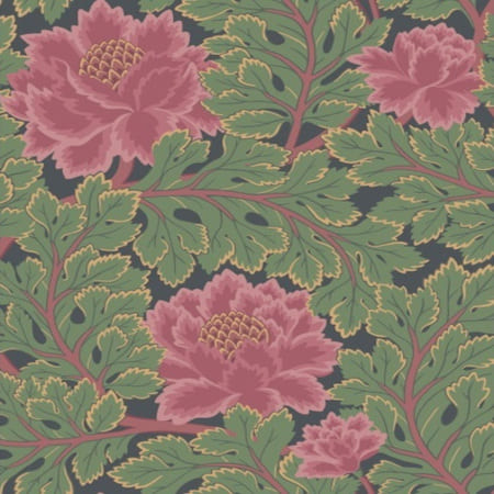 116/1002-CS Aurora Rose Forest Charcoal Cole & Son Wallpaper