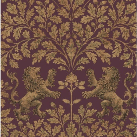 116/10038-CS Boscobel Oak Gold Claret Cole & Son Wallpaper