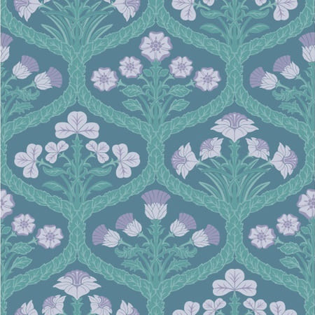 116/3011-CS Floral Kingdom Lilac Teal Cole & Son Wallpaper