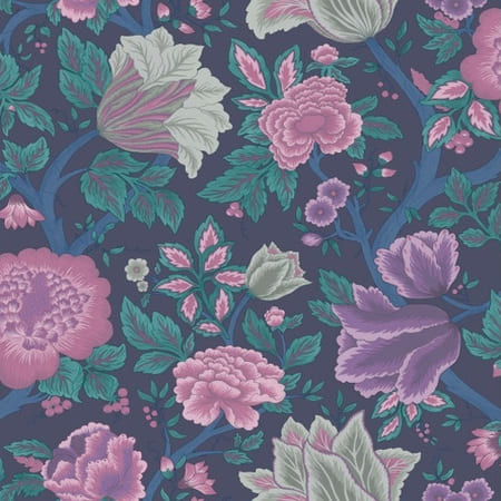 116/4015-CS Midsummer Bloom Mulberry Teal Cole & Son Wallpaper