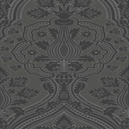 116/9035-CS Pugin Palace Flock Charcoal Cole & Son Wallpaper