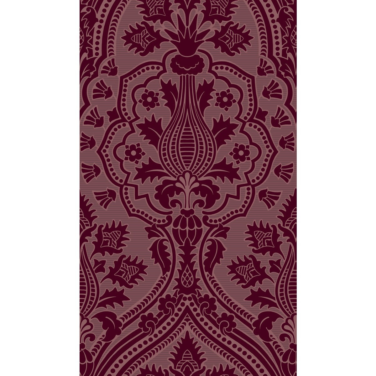 116/9034-CS Pugin Palace Flock Claret Cole & Son Wallpaper
