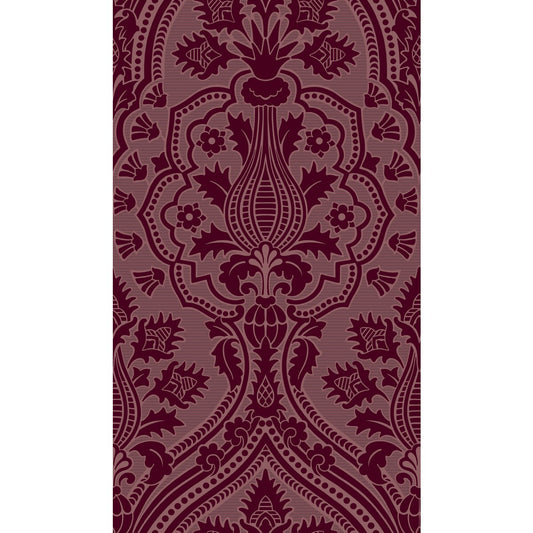 116/9034-CS Pugin Palace Flock Claret Cole & Son Wallpaper